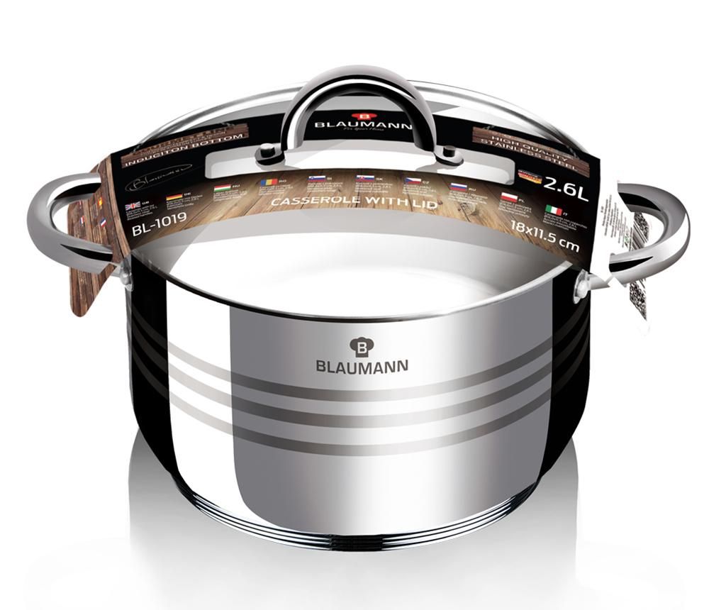 Cratita cu capac Gourmet 2.6 L – Blaumann, Gri & Argintiu Blaumann